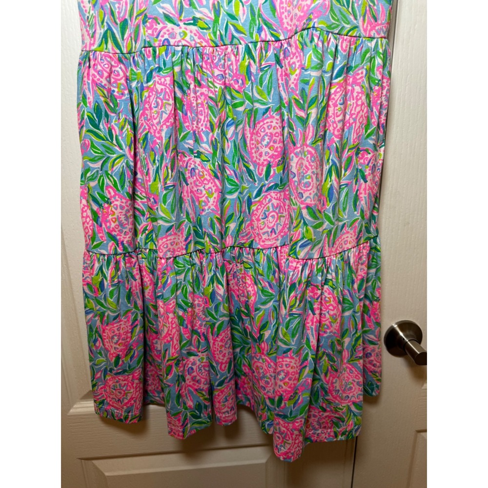 ‼️SALE‼️Lilly Pulitzer Geanna Swing Tiered T-Shirt Dress Womens Small Pockets - Picture 5 of 8